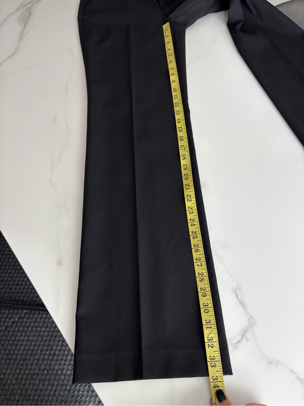 Loveshackfancy Severine Wool Classic Black Straight-Leg Dress Pants Sz US 4 - Picture 10 of 13